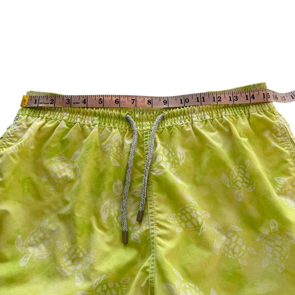 Vilebrequin Men’s Lime Green Turtle Swim Trunks‎ Board Shorts Bathing Suit XL